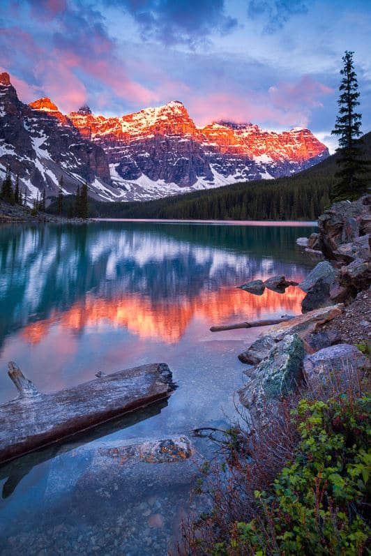 Dawn at Moraine Lake, Banff National Park, Alberta