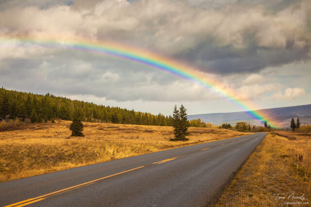 Rainbow and the Going to the Sun Road in Glacier National Park