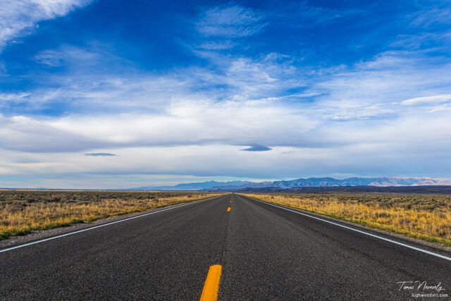 Open road in Idaho, USA