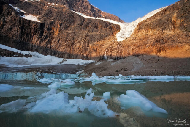 Icebergs and the Angel Glacier