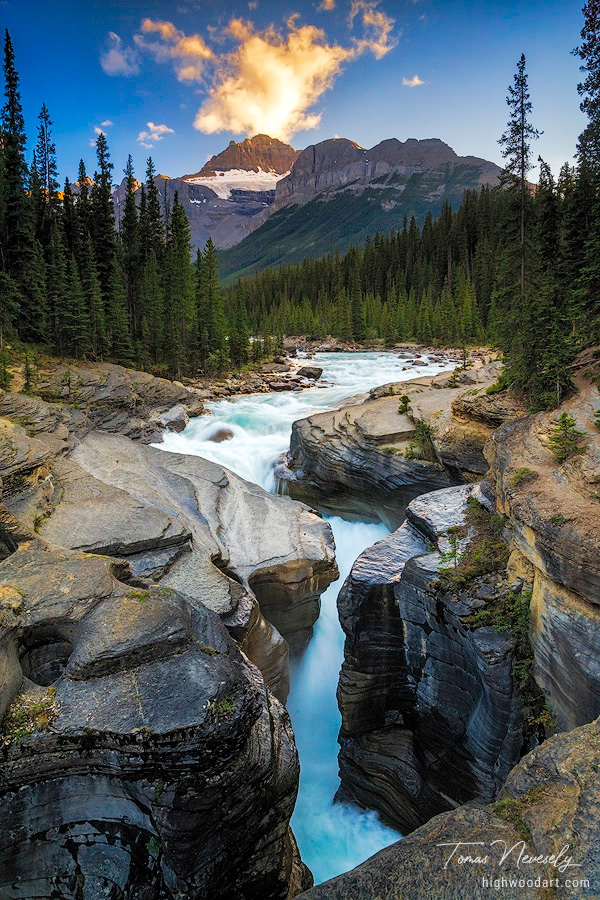 Mistaya Canyon in Banff National Park, Canada