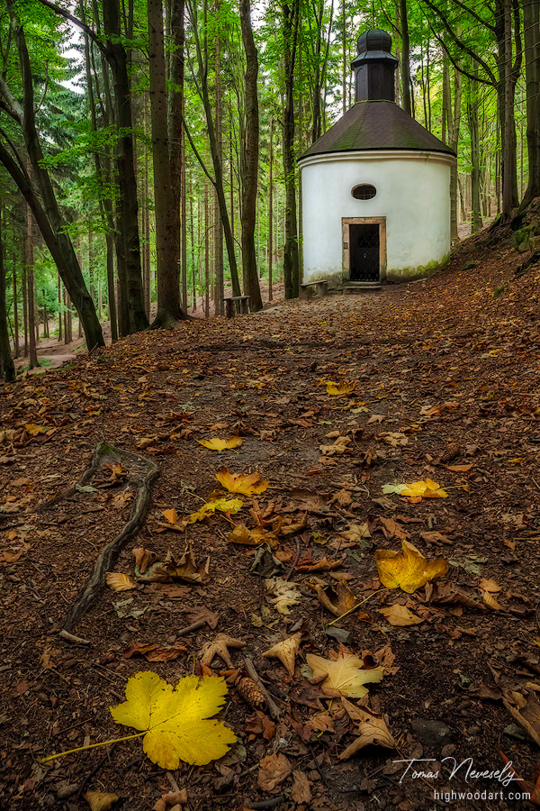 Chapel in the woods near Broumov, Czech Republic