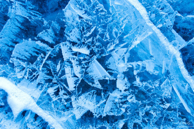 Abstract background of the texture of the ice