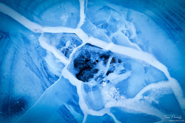 Abstract background of the texture of the ice