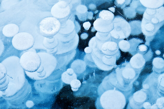 Abstract background of the texture of the ice