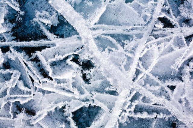 Abstract background of the texture of the ice