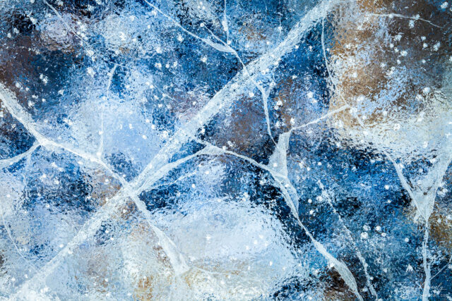 Abstract background of the texture of the ice