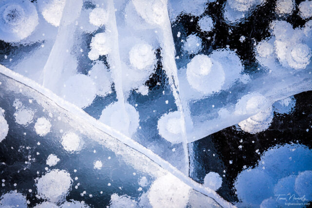 Abstract background of the texture of the ice