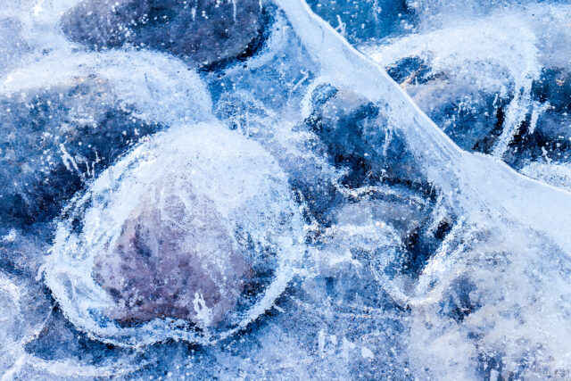 Abstract background of the texture of the ice