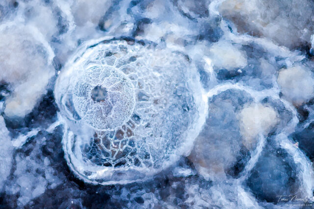 Abstract background of the texture of the ice