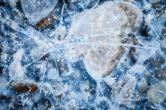 Abstract background of the texture of the ice