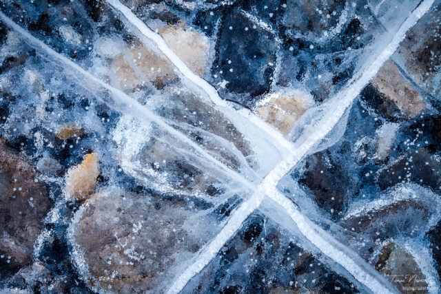 Abstract background of the texture of the ice