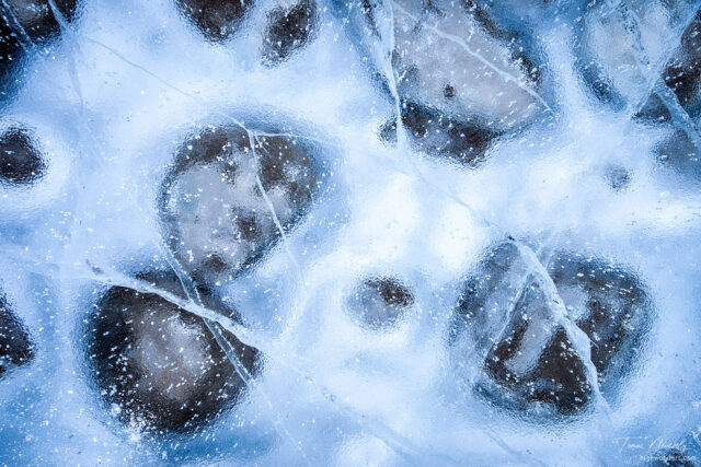 Abstract background of the texture of the ice