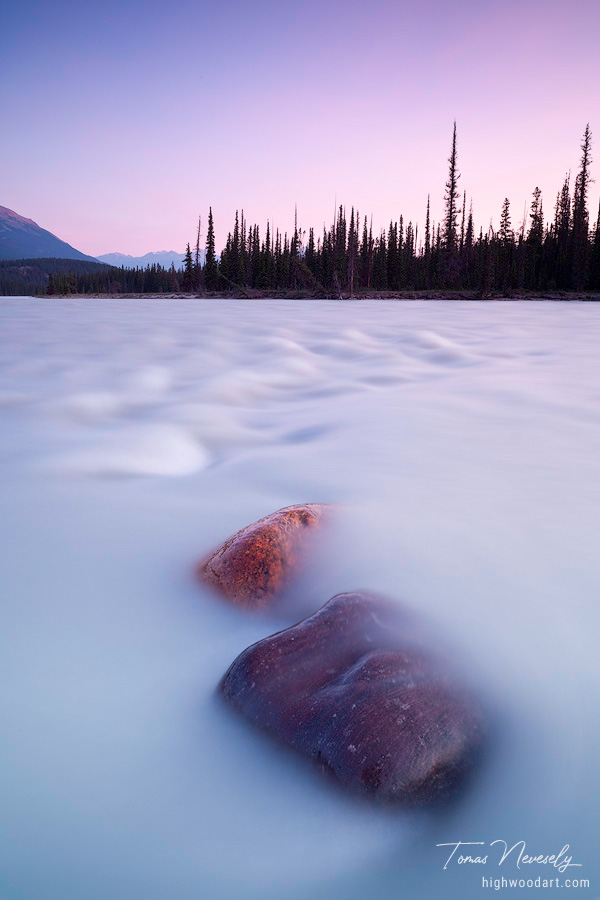 Athabasca River at Sunrise, Jasper National Park, Canada