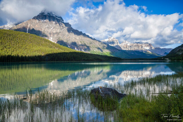 Morning light on Mount Chephren, Banff National Park, Canada