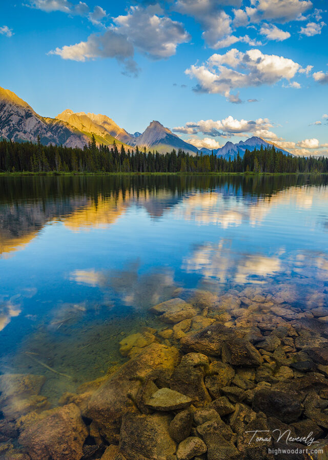 Spillway Lake and the Opal Range, Peter Lougheed Provincial Park, Kananaskis Country, Alberta, Canada